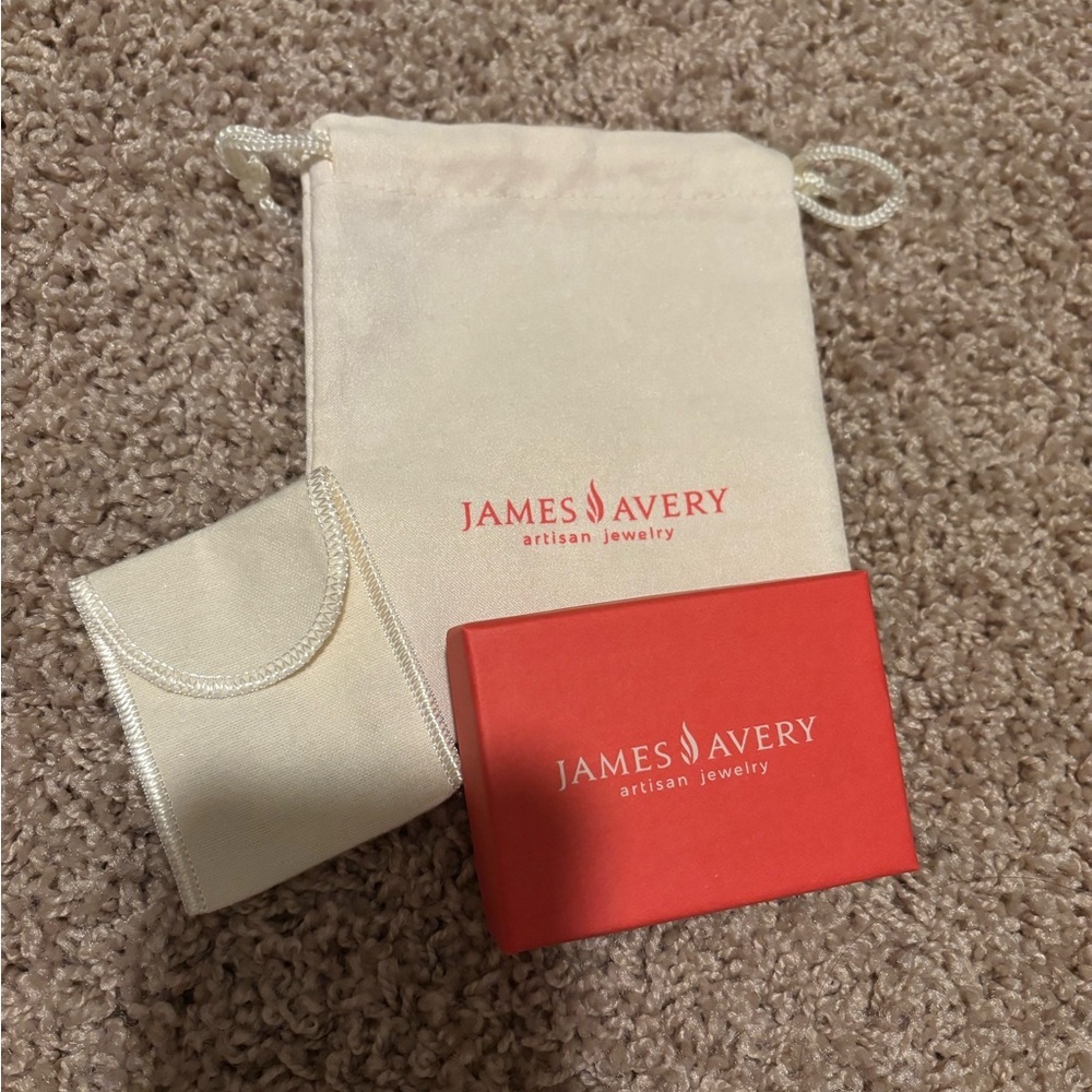 James Avery box and jewelry bag and pouch